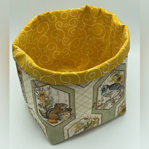 Fall Fabric Baskets / Fall Decor / Storage and Organizer Bin - Picture 2 of 3